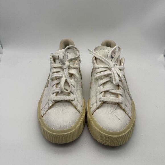 Veja Campo‎ Low Chromefree Leather White Natural Women's Size 7 - Picture 2 of 5